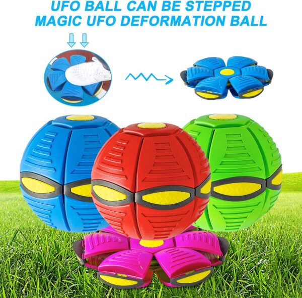 Pet Toy Flying Saucer Ball For Dogs 6 Lights Flying Saucer Ball  Outdoor Yard Dog Toys Magic Stomp Magic Ball Children Toy  Magic UFO Ball For Dogs Game - Image 3