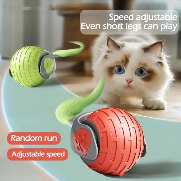 New Interactive Cat Toys Ball Auto Electric Rolling Ball Toys For Cat Kitty Pets Smart Automatic Teaser USB Rechargeable Cat Toy Pet Products - Image 2