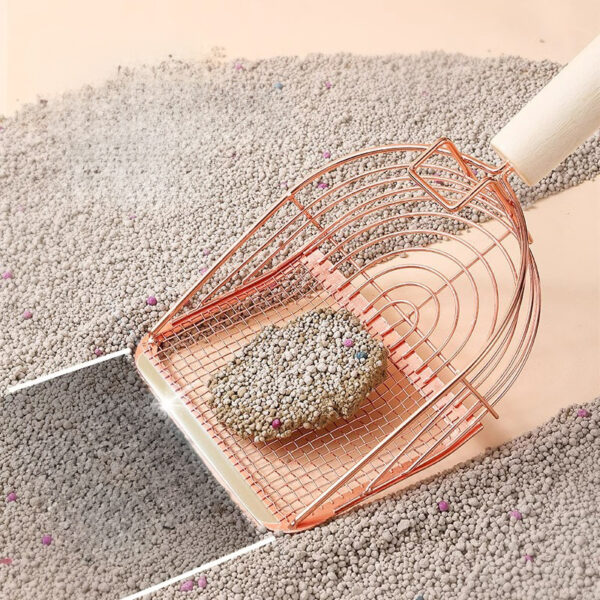 Pet Poops Shovel Comfortable Grip Cat Litter Shovel Cat Surface Supplies Cat Scooper Stainless Increased Litter Steel