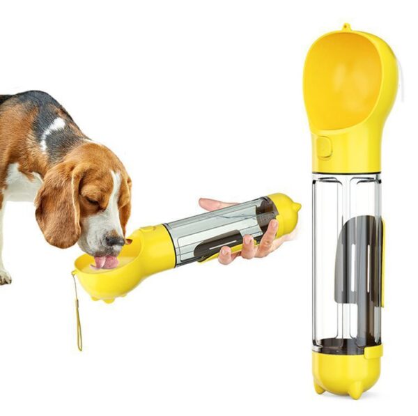 300 500ml Portable Multifunction Dog Water Bottle Food Feeder For Big Dogs 3 In 1 Poop Dispenser Puppy Pet Travel Drinking Bowls - Image 4