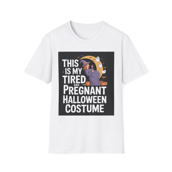 Funny Pregnant Halloween T-Shirt – This is My Tired and Pregnant Halloween Costume - Image 2