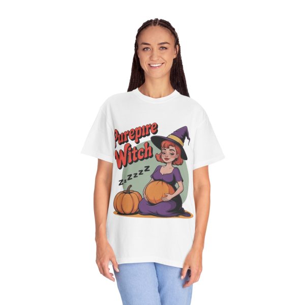 Whimsical Halloween T-Shirt, Purepire Witch Tee, Fun Fall Apparel, Cute Pumpkin Shirt, Halloween Party Wear, Spooky Themed Gift - Image 2