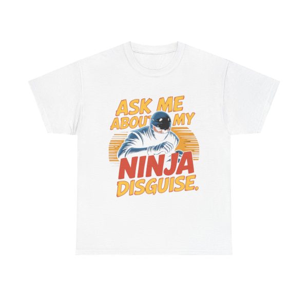 Ninja Disguise Tee - Fun Unisex Heavy Cotton Shirt, Perfect for Halloween, Party Wear, Gifts, Casual Days