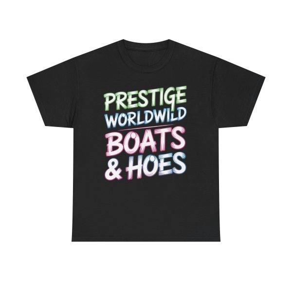 Prestige Boats & Hoes Unisex Heavy Cotton Tee, Fun Graphic Tee, Casual Wear, Beach Day Shirt, Unique Gift for Friends, Summer Vibes - Image 2
