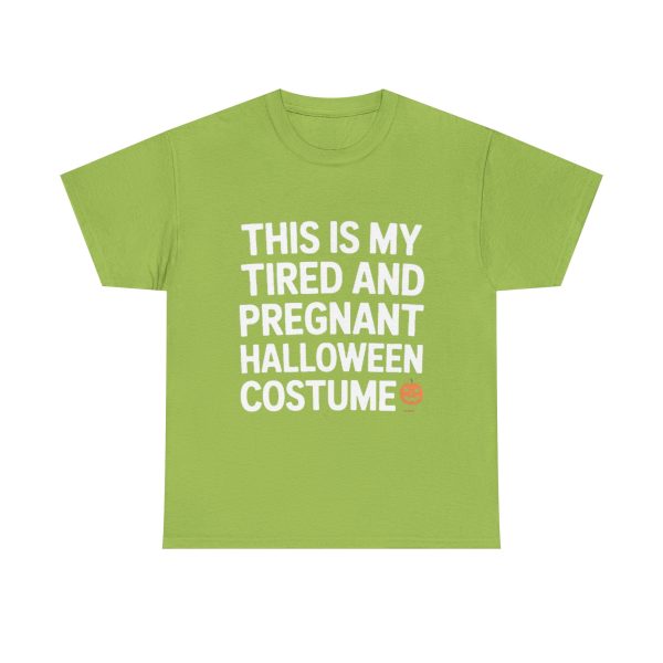 Funny Maternity T-Shirt, This Is My Tired and Pregnant Halloween Costume, Halloween Gifts, Unisex Tee, Pregnancy Humor Shirt - Image 2