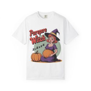 Whimsical Halloween T-Shirt, Purepire Witch Tee, Fun Fall Apparel, Cute Pumpkin Shirt, Halloween Party Wear, Spooky Themed Gift