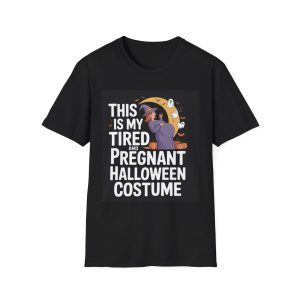 Pregnant Witch Halloween T-Shirt, Funny Costume Tee, Maternity Outfit, Great for Halloween Parties, Expecting Moms Gift
