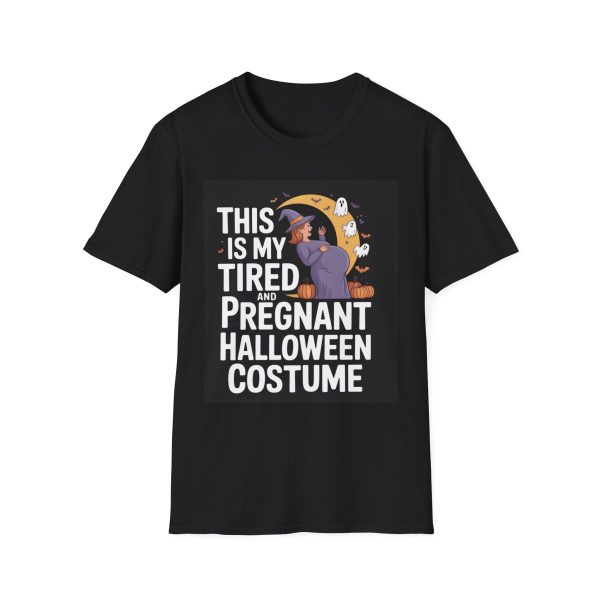 Funny Pregnant Halloween T-Shirt – This is My Tired and Pregnant Halloween Costume