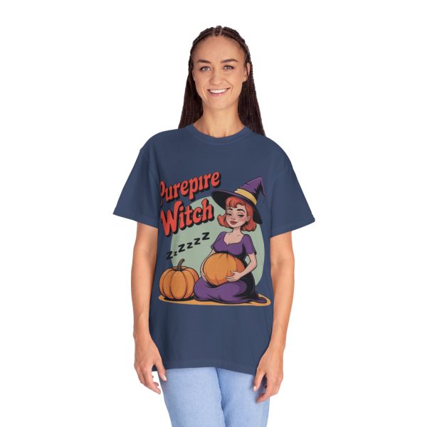 Whimsical Halloween T-Shirt, Purepire Witch Tee, Fun Fall Apparel, Cute Pumpkin Shirt, Halloween Party Wear, Spooky Themed Gift - Image 5