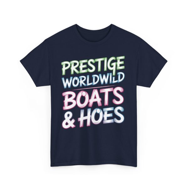 Prestige Boats & Hoes Unisex Heavy Cotton Tee, Fun Graphic Tee, Casual Wear, Beach Day Shirt, Unique Gift for Friends, Summer Vibes - Image 4