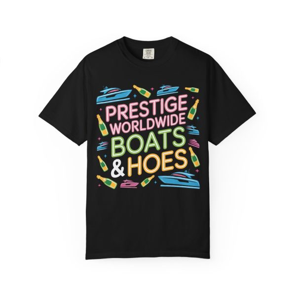 Prestige Worldwide Boat Party T-Shirt, Fun Graphic Tee for Summer, Perfect for Parties, Gifts, and Boating Enthusiasts - Image 2