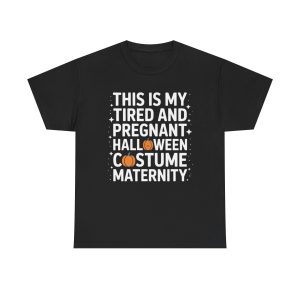 Halloween Maternity Tee, Funny Pregnancy Shirt, Unisex Cotton T-Shirt, Costume Idea, Expecting Parents Gift
