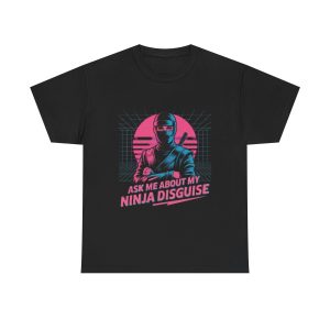 Unisex Ninja Disguise Tee - Fun Graphic T-Shirt, Gift for Ninja Lovers, Funny Costume Tee, Halloween Apparel, Casual Wear