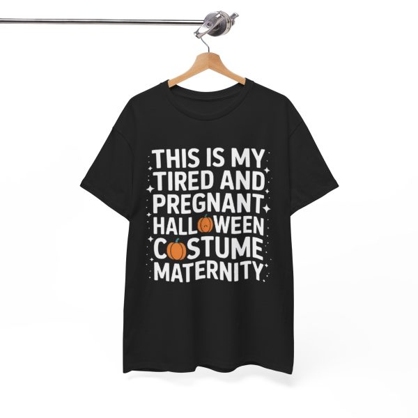 Halloween Maternity Tee, Funny Pregnancy Shirt, Unisex Cotton T-Shirt, Costume Idea, Expecting Parents Gift - Image 2