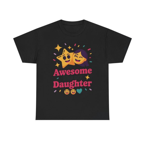 Awesome Like My Daughter Tee - Unisex Heavy Cotton T-Shirt, Gift for Daughters, Family Love Shirt, Birthday Celebration Top, Cute [...] - Image 3