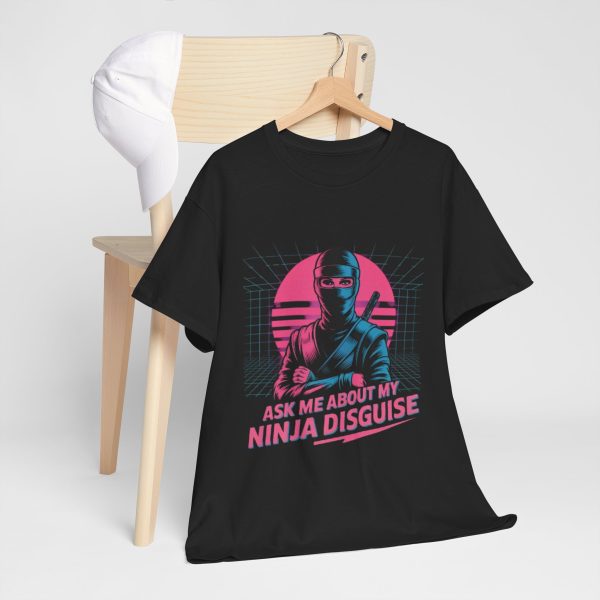 Unisex Ninja Disguise Tee - Fun Graphic T-Shirt, Gift for Ninja Lovers, Funny Costume Tee, Halloween Apparel, Casual Wear - Image 3